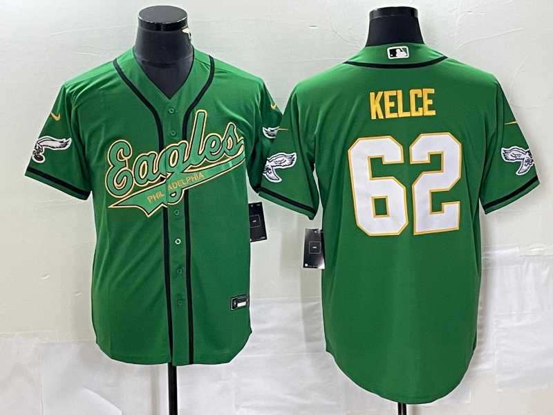 Men's Philadelphia Eagles #62 Jason Kelce Green Gold Cool Base Stitched Baseball Jersey,We sell and wholesale Men's Philadelphia Eagles #62 Jason Kelce Green Gold Cool Base Stitched Baseball Jersey on line form chian!